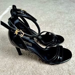 Michael Kors Kimberly patent leather sandal.